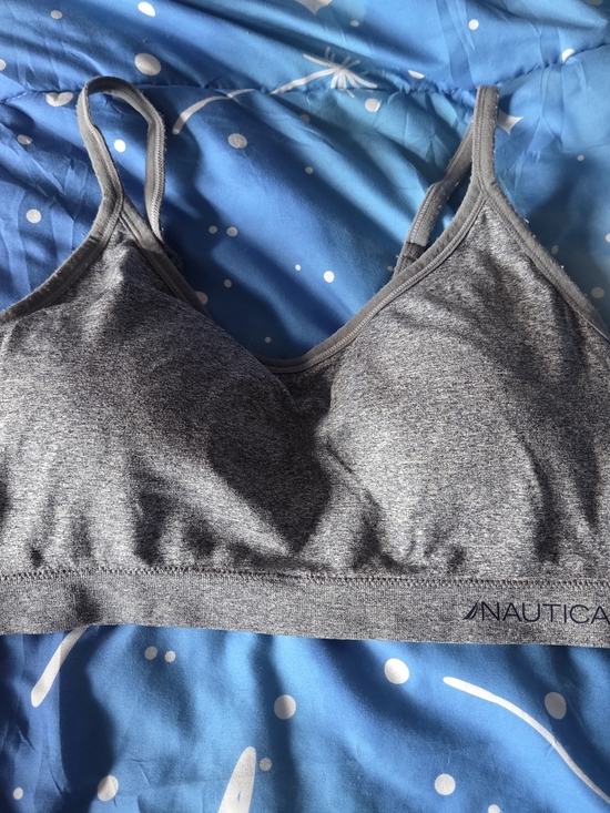Nautica Other - Nautica Intimates 1X Gray Heather Seamless Wireless Bralette Sports Bra Pullover